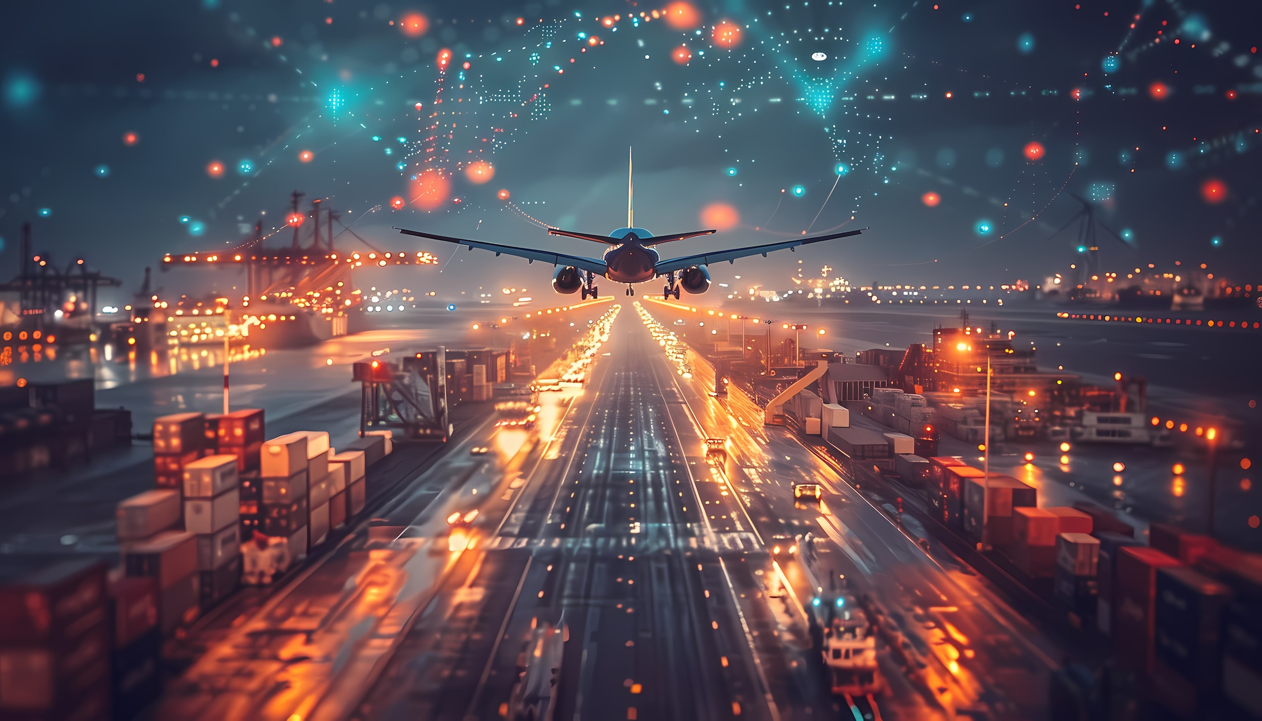 International shipment logistics with goods, luxury goods and pharmaceutical products freight service for import/export cargo